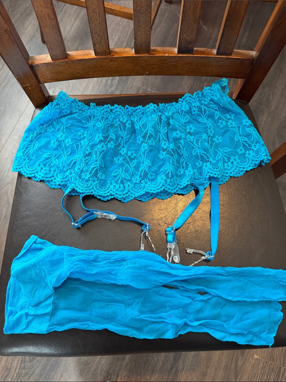Like New! Garter belt and stockings